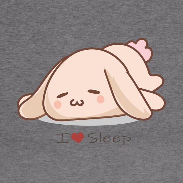 I Love Sleep Lazy Bunny by FungibleDesign